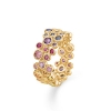 Billede af Mads Z "Luxury Rainbow" ring 14 kt. dobbelt m.ægte sten str. 58