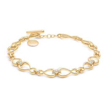 Billede af Mads Z "Devotion" armbånd 14 kt. guld m. 0,16 ct. w/si brillant (18cm)