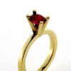 Billede af Ring med oval fac. rubin (uklar) 14 kt.