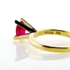 Billede af Ring med oval fac. rubin (uklar) 14 kt.