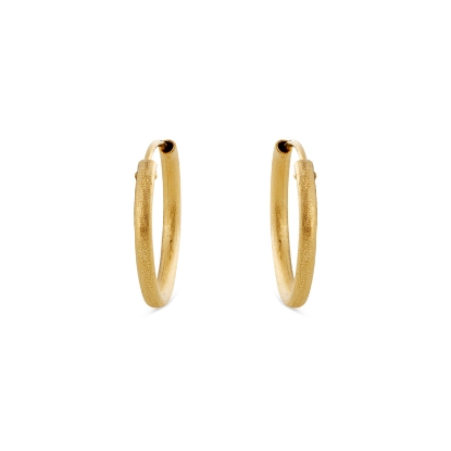 Billede af Susanne Friis Bjørner Creol sølv forgyldt mat rør hængslet lukning 20 mm