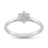 Billede af Ring roset, 7* brill. 1*0,02 +6*0,015 w/vs. 14 kt. hvg.