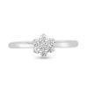 Billede af Ring roset, 7* brill. 1*0,02 +6*0,015 w/vs. 14 kt. hvg.