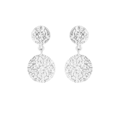 Billede af Susanne Friis Bjørner Ørering i sølv med rå overflade