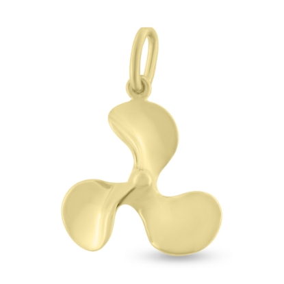 Billede af Vedhæng Propel skib  (skibspropel)(skrue) 925s forgyldt (forgyldning vil blive slidt af ved brug !)