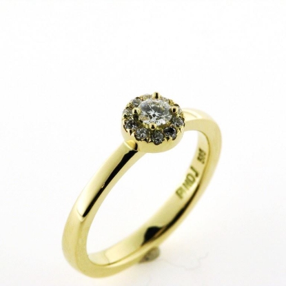 Billede af Rosetring med brill. 0,15 w/vs. + 10* 0,01 w/vs. 14 kt. 