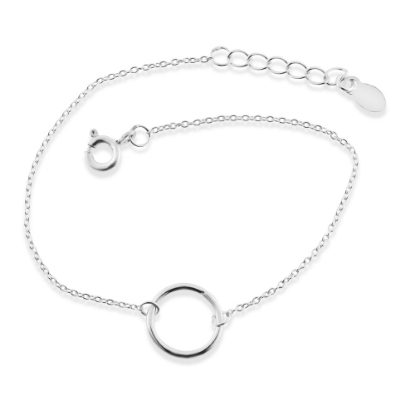 Billede af By Pind armbånd med åben cirkel sølv 12mm