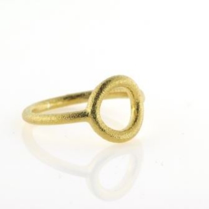 Billede af Ring Circles 11 mm. 14 kt. (overflade sand eller blank)