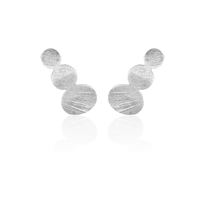 Billede af Susanne Friis Bjørner Ørestik sølv 3 graduerede mønter 