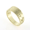 Billede af Herrering massiv lukket bund, plade 7,2*11,0 mm 14 kt.