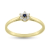 Billede af Ring roset safir 0,02 ct. + 6 brill. a 0,015 w/vs 14 kt.
