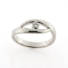 Billede af Ring med brill. 0,05 w/vs. 14 kt. hvg.