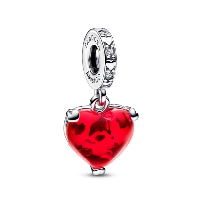 Billede af Pandora Disney Mickey & Minnie Mouse charm m. vedhæng sølv muranoglas