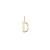 Billede af Design Letters Bogstav D 10mm vedhæng forgyldt sølv