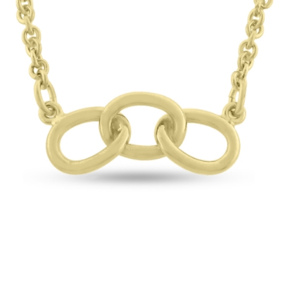 Billede af Halskæde med vedhæng loge kædeled guld, 50 cm.