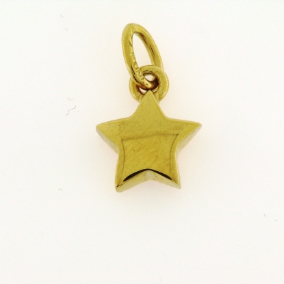 Billede af Vedhæng stjerne, massiv 925 s. forgyldt (forgyldning vil blive slidt af ved brug !)