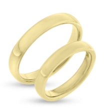 Billede af Vielses & Forlovelses ringe, oval profil 3,9 * 1,8 mm. 8 kt.