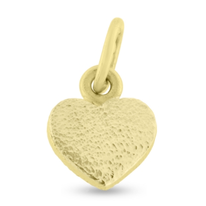 Billede af Vedhæng hjerte, massivt H.9,5 br. 11,0 t. 2,7 mm. 925s.forgyldt. (forgyldning vil blive slidt af ved dagligt brug !)