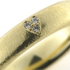 Billede af Brill. 3* 0,02 ct. Black fattet i hjertefacon + rhod.