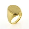 Billede af Ring oval plade, lille kant, Signetring 16,5*12 mm. 8 kt.