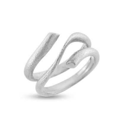 Billede af Ring  dobbelt skinne 14 kt. hvg.