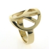 Billede af Ring, fredstegn (peace tegn) dia. 19 mm. 14 kt.