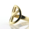 Billede af Ring, fredstegn (peace tegn) dia. 19 mm. 14 kt.