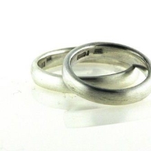 Billede af Viel. & Forlov. ringe Silkemat 925 s.