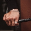 Billede af IX Studios Mini Brushed Hexagon ring sølv (str 48-66)