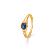 Billede af Mads Z 14 kt. ring "Cabochon" m. ægte Safir 0,52ct. str 54