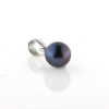 Billede af Vedhæng perle, sort fv. perle  6-6½ mm 925s