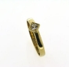 Billede af Ring m carre fatn. syn. sten 3 m/m. 14 kt.