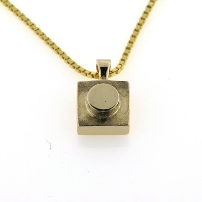 Billede af Lego, vedhæng med fast øsken, 14 kt., venezia kæde 42 cm. fg. sølv