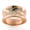 Billede af Ring hulkilet i forløb m. 1* 0,04 ct. + 2* 0,03 ct. + 6* 0,02 ct. + 3* 0,01 ct. w/vs. brillanter 14 kt. rosa guld