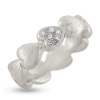Billede af Ring hjerter, isat 6 brill. i et hjerte, 6*0,01 w/vs 14 kt. hvg. (hjertering)