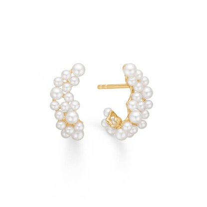 Billede af Mads Z "Lulu" øreringe 14 kt. guld med kulturperler