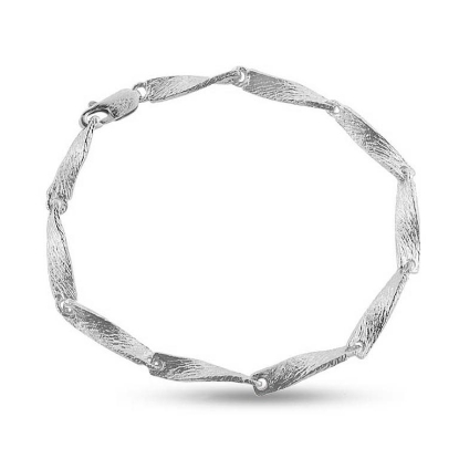 Billede af Armlænke snoet pladeled 18,5-19 cm. 925s.
