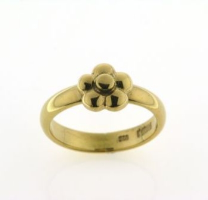 Billede af Ring med hyldeblomst 8 kt. (gl. vielsesring bruges)