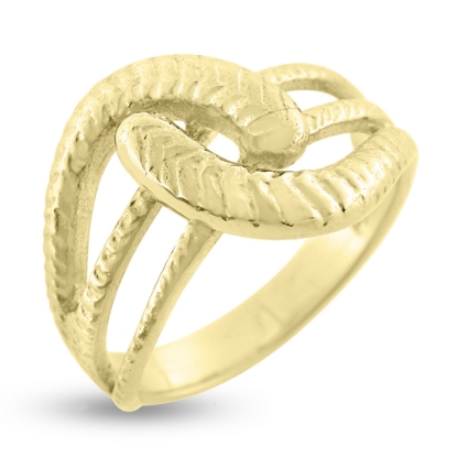 Billede af Slangering med 2 slanger, br. 15,5 mm. 925s forgyldt