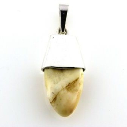 Billede af Tand vedh., grandel el. kindtand, m. patz øsken 14 kt. hvg.