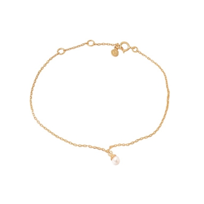 Billede af Hultquist Pearl armbånd forgyldt sølv m. ferskvandsperle (16+3cm)