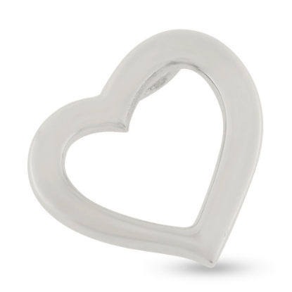 Billede af Vedhæng hjerte, åbent massivt 14 kt. hvg.