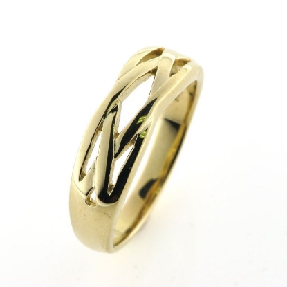 Billede af Herrering "Lines" 14 kt. guld