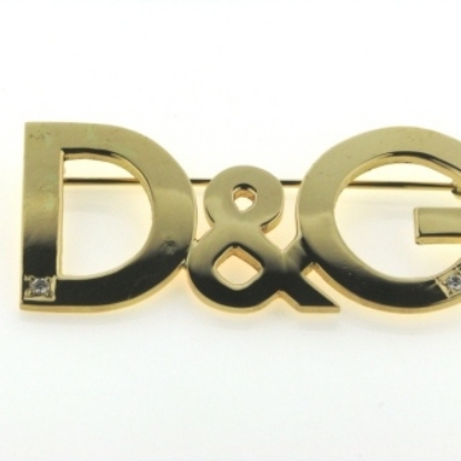 Billede af Broche D&G, 2 brill. a 0,03 w/vs.14 kt.