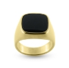 Billede af Herrering med onyx sten i 14 kt.