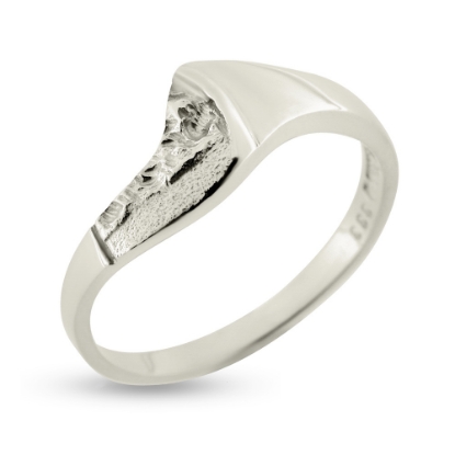 Billede af Ring "Half Raw" 925s sølv