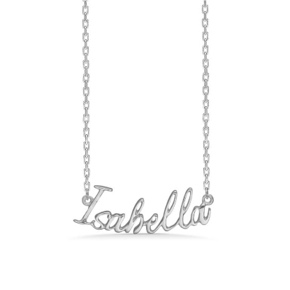 Billede af Studio Z "Name Tag - ISABELLA" halskæde sølv (40-45 cm)