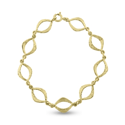 Billede af Armlænke "Dimensions" 925s forgyldt sølv (18,5-19 cm)