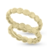 Billede af Forlovelses/vielses ringe, kugler hele vejen rundt, massiv, 14 kt.