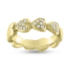 Billede af Ring hjerter, isat 3* 6 brill. i 3 hjerte, 18*0,01 w/vs 14 kt. (hjertering)